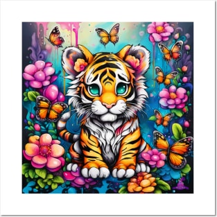 VIBRANT VISIONS (BABY TIGER) Posters and Art